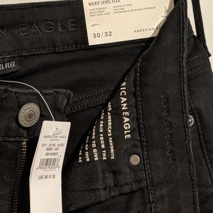 American Eagle Men's Slim Straight Black Denim